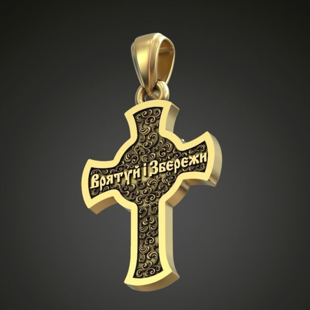 Abidan Cossack cross pendant for men