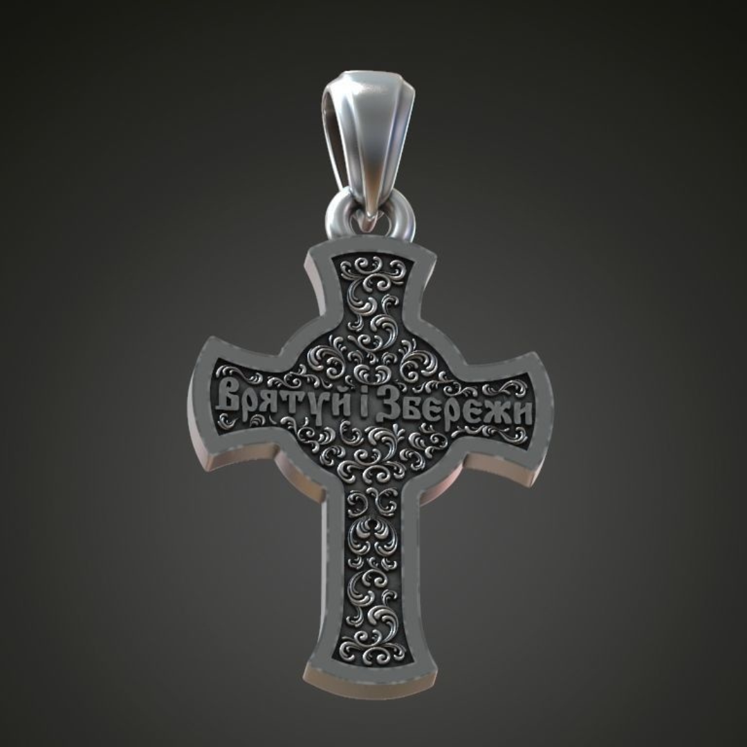 Abidan Cossack cross pendant for men