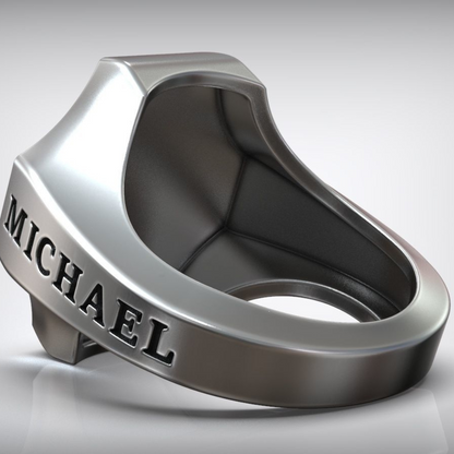 Arch angel michael silver Ring for men