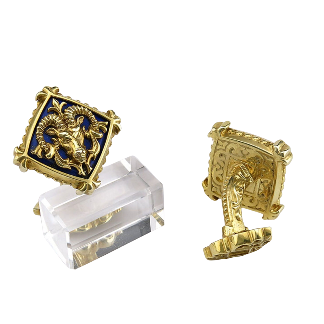 Aries silver cufflinks