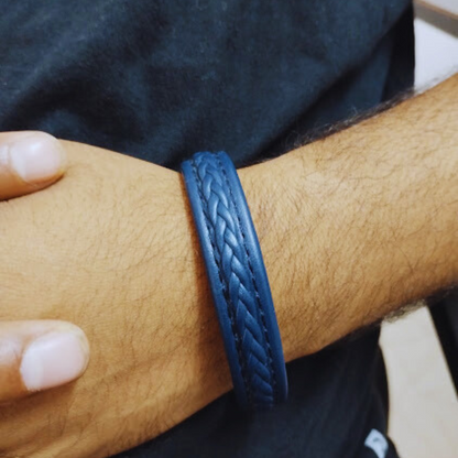 handwoven leather bracelet