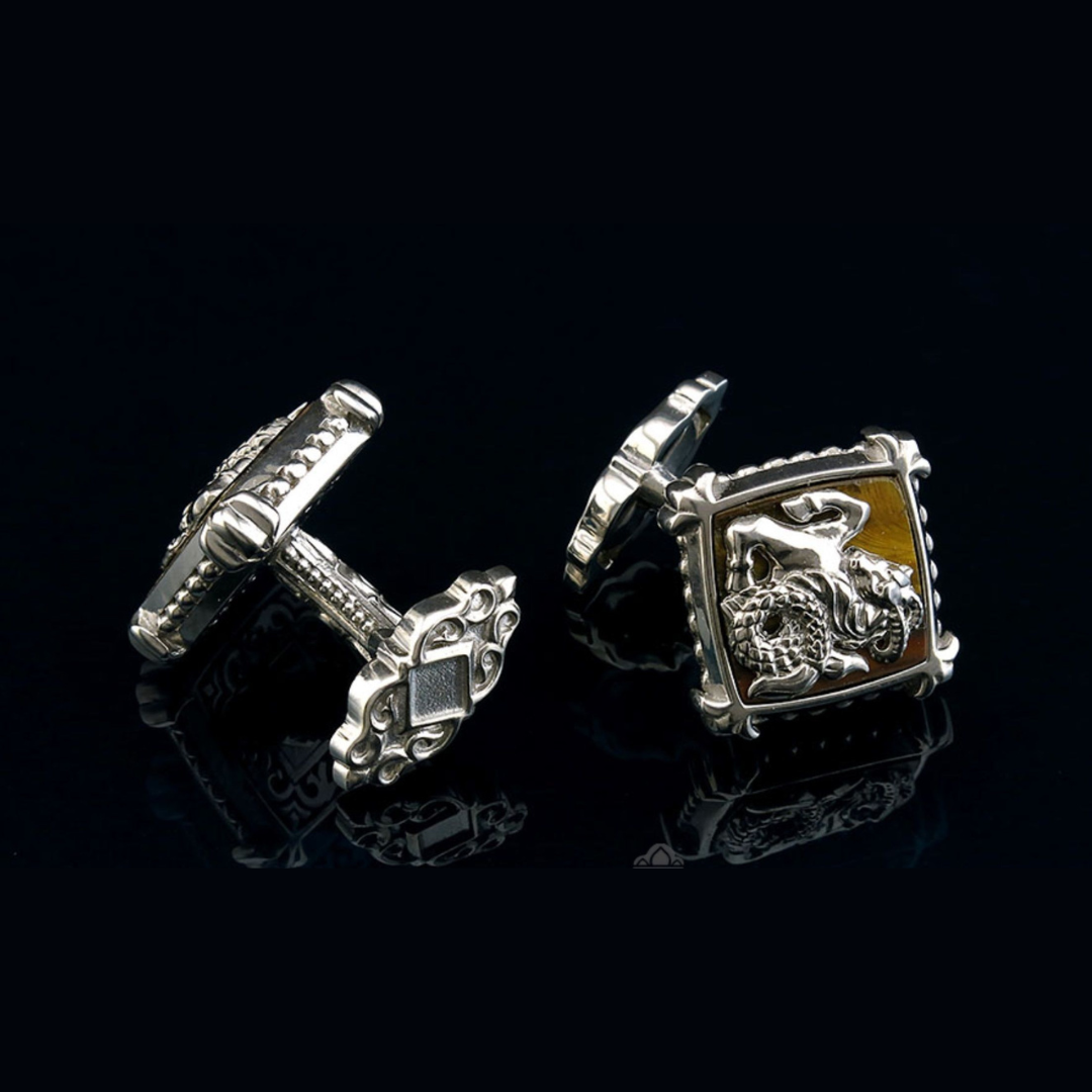 Capricorn Silver Zodiac Cufflinks