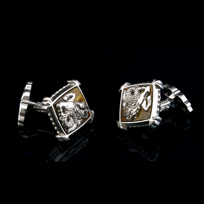 Capricorn Silver Zodiac Cufflinks