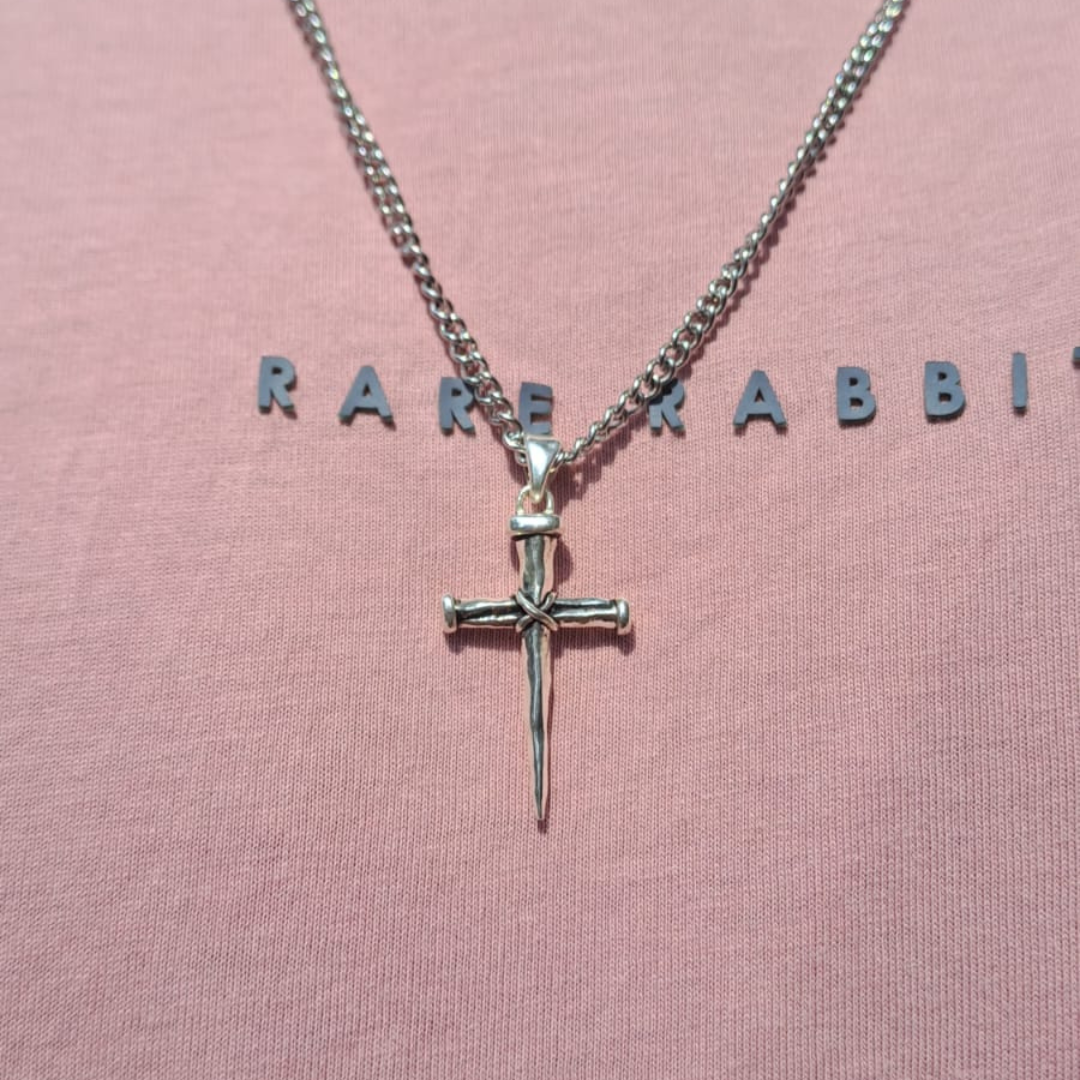 Clavus Silver Cross Pendant for Men