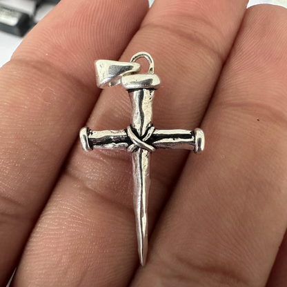 Clavus Silver Cross Pendant for Men