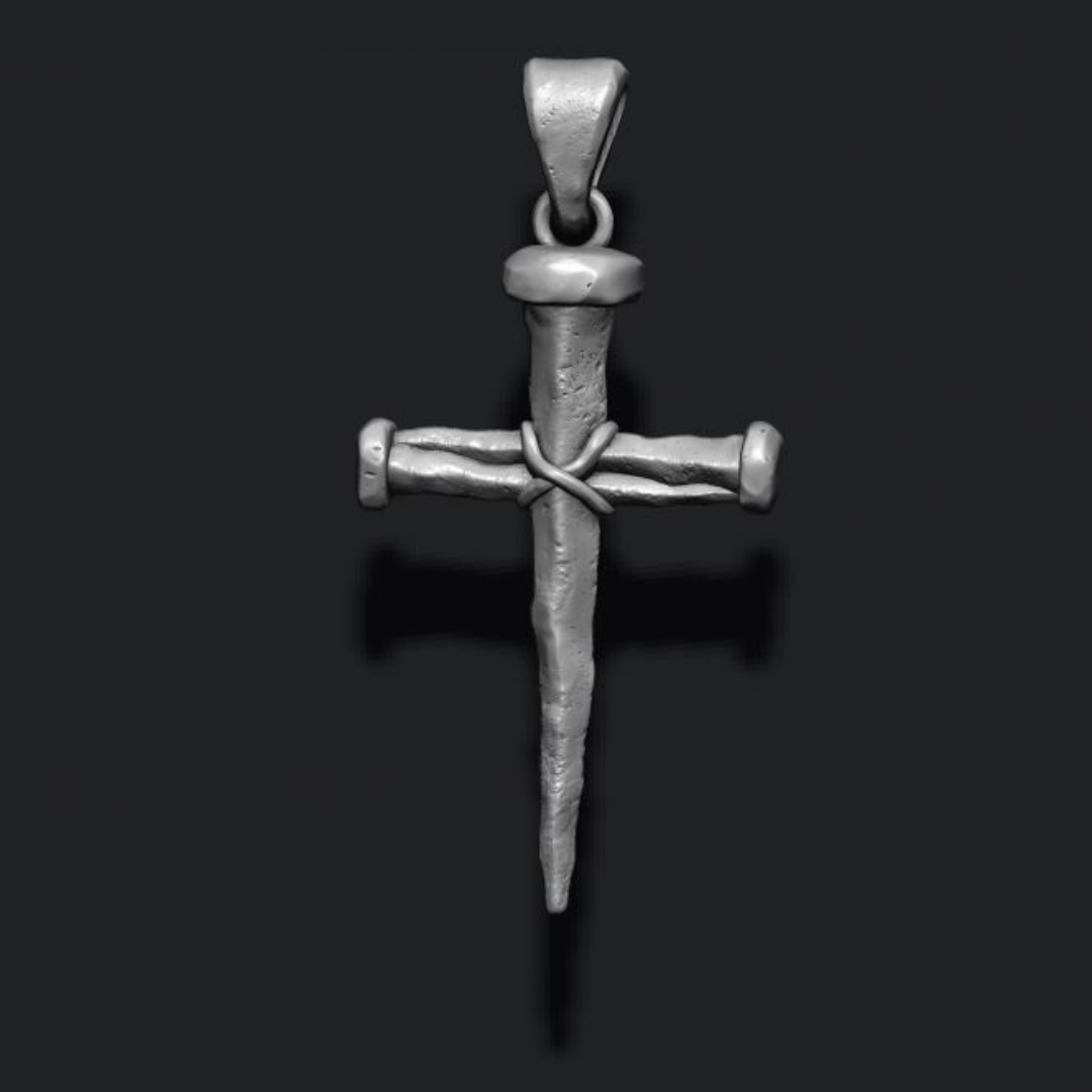 Clavus Silver Cross Pendant for Men