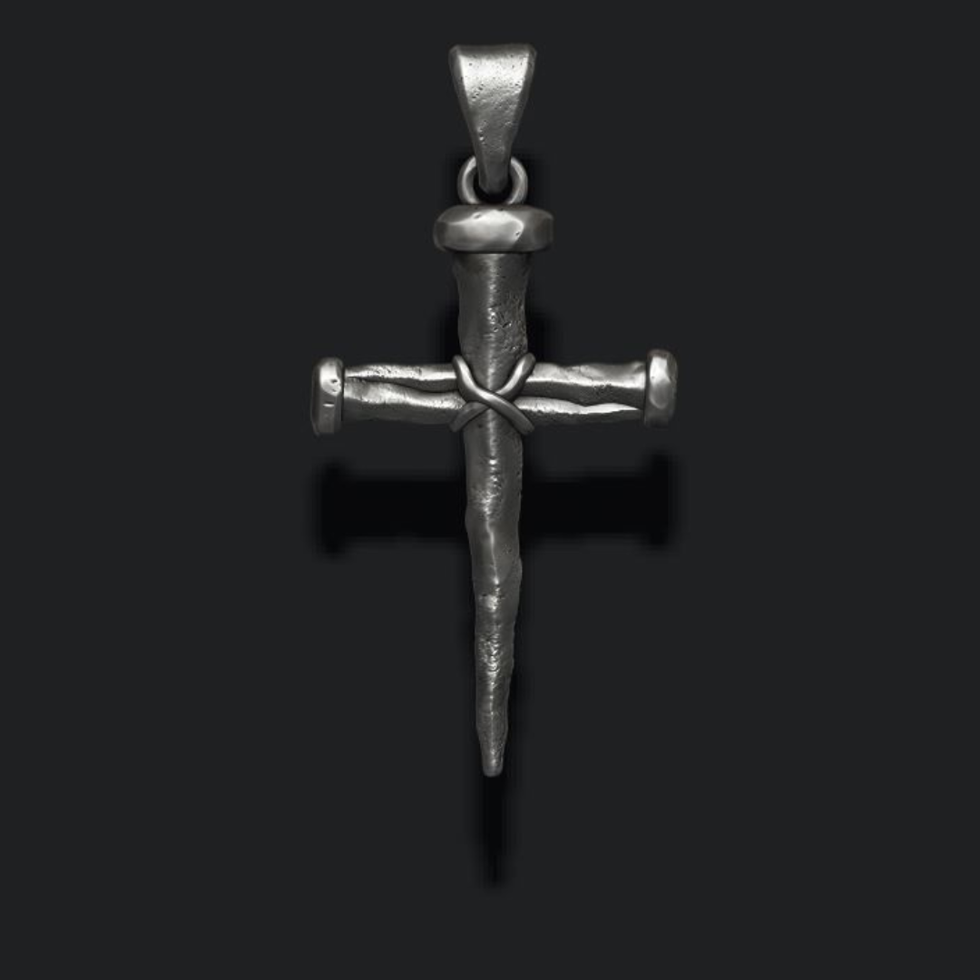 Clavus Silver Cross Pendant for Men