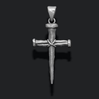 Clavus Silver Cross Pendant for Men