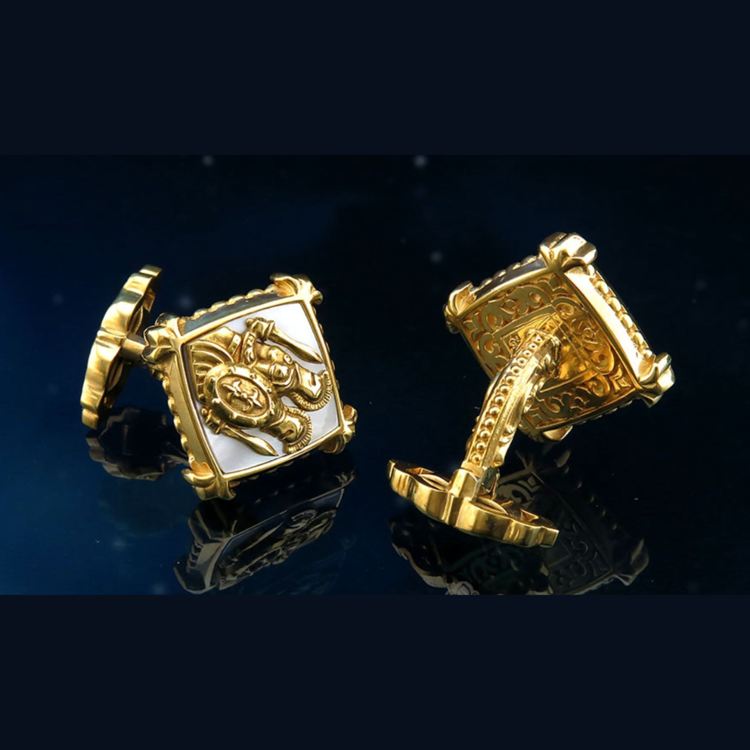 Gemini Silver Cufflinks