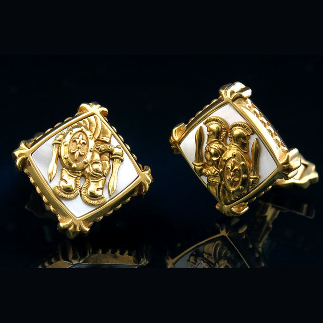 Gemini Silver Cufflinks