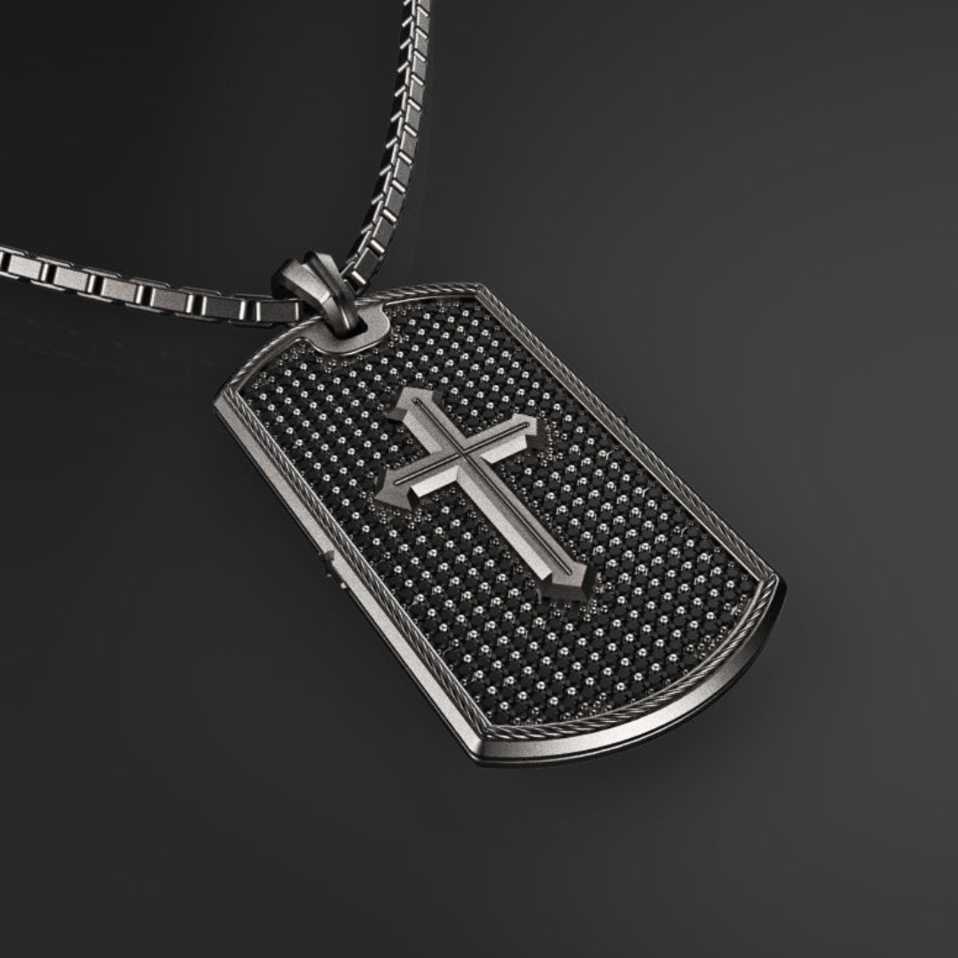 Gideon cross pendant for men