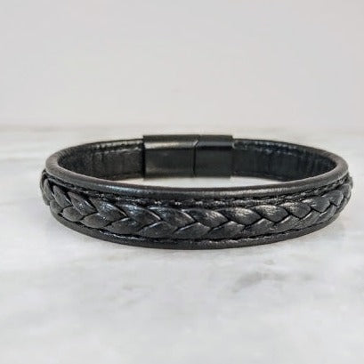 handwoven leather bracelet