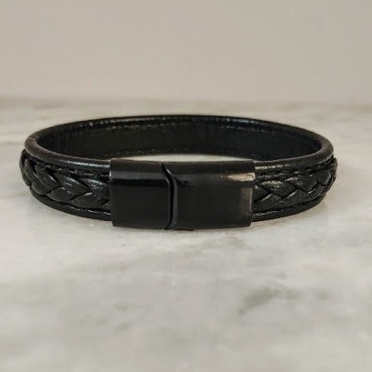 handwoven leather bracelet