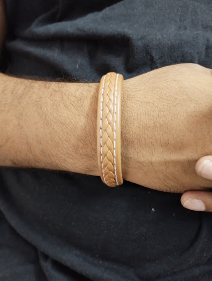 handwoven leather bracelet