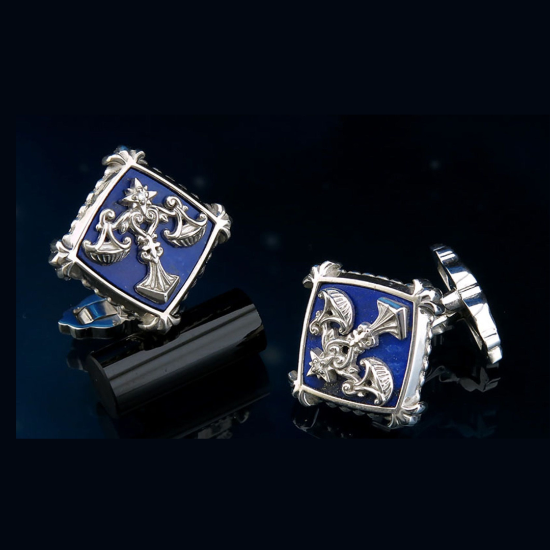 Libra silver cufflinks