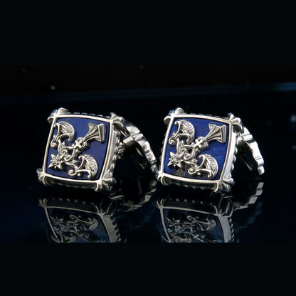 Libra silver cuff links