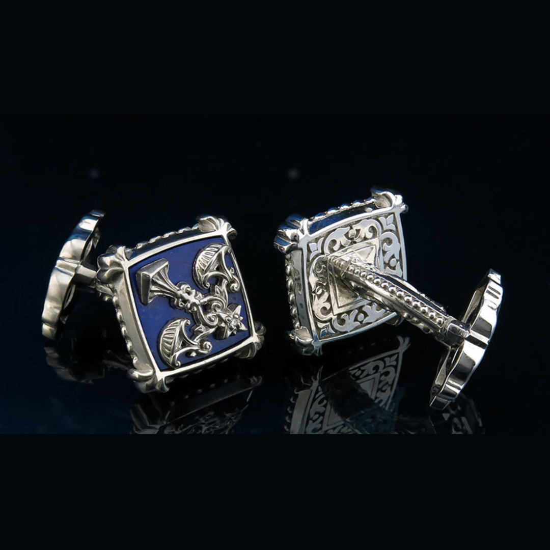 Libra silver cuff links