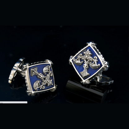 Libra silver cuff links