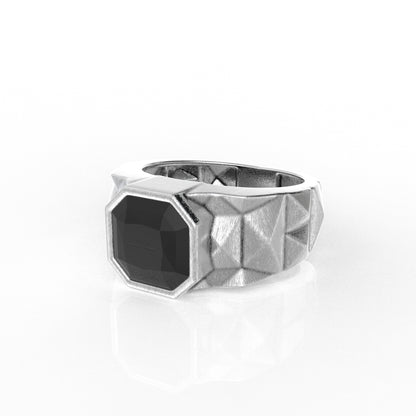 Ezra silver ring for men