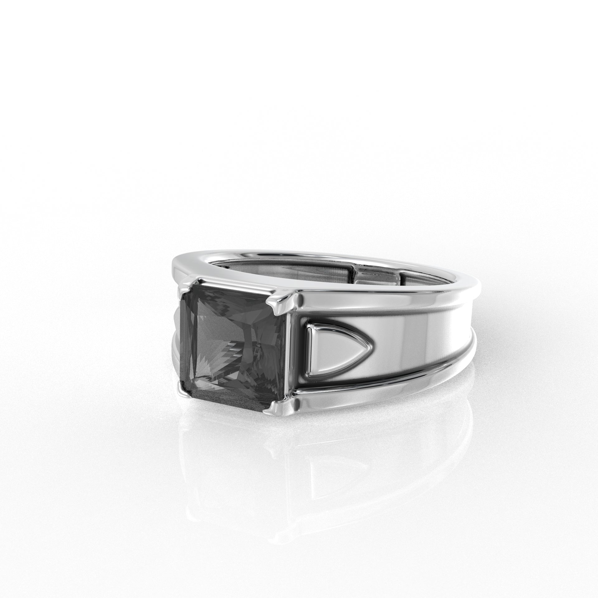 Buster silver ring for men