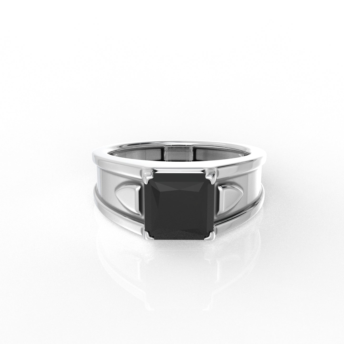 Buster silver ring for men