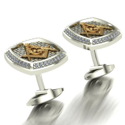 Masonic Silver ear cuffs