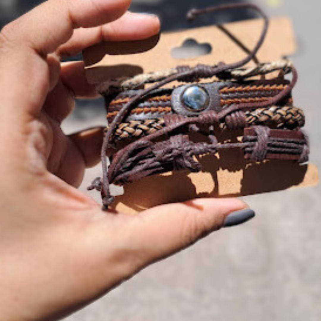 Nyx Retro leather bracelet