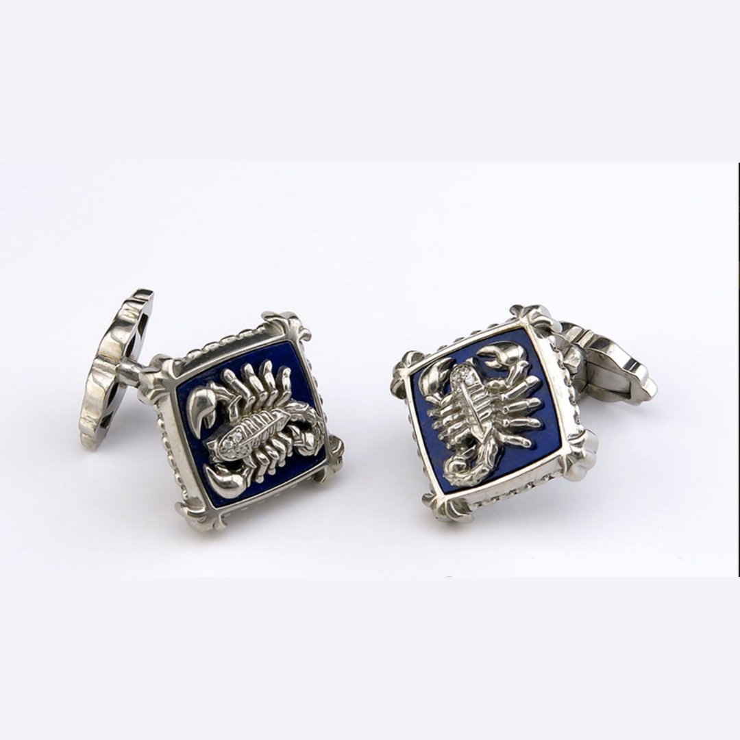 Scorpio Cuff links silver