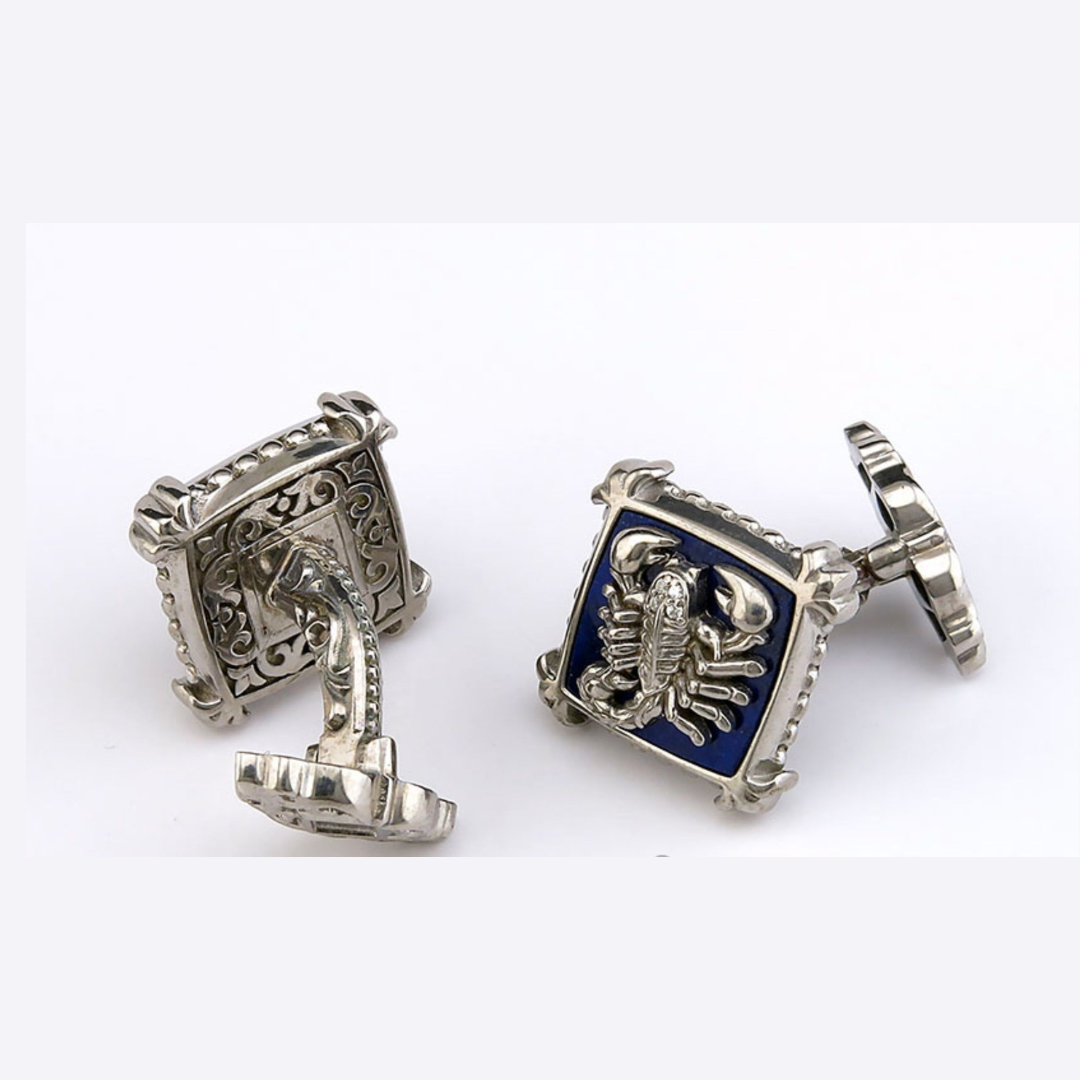 Scorpio Cuff links silver