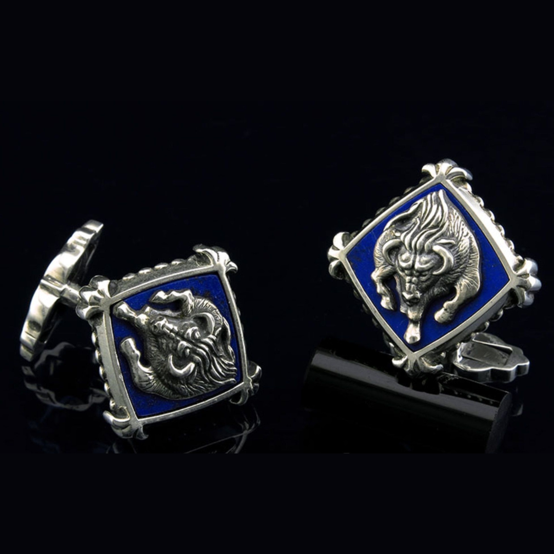 Taurus Silver Zodiac Cufflinks