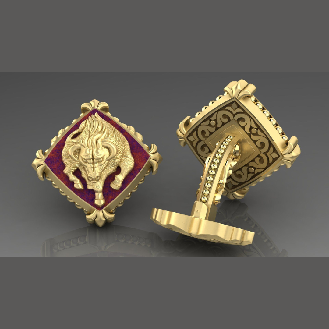 Taurus Silver Zodiac Cufflinks