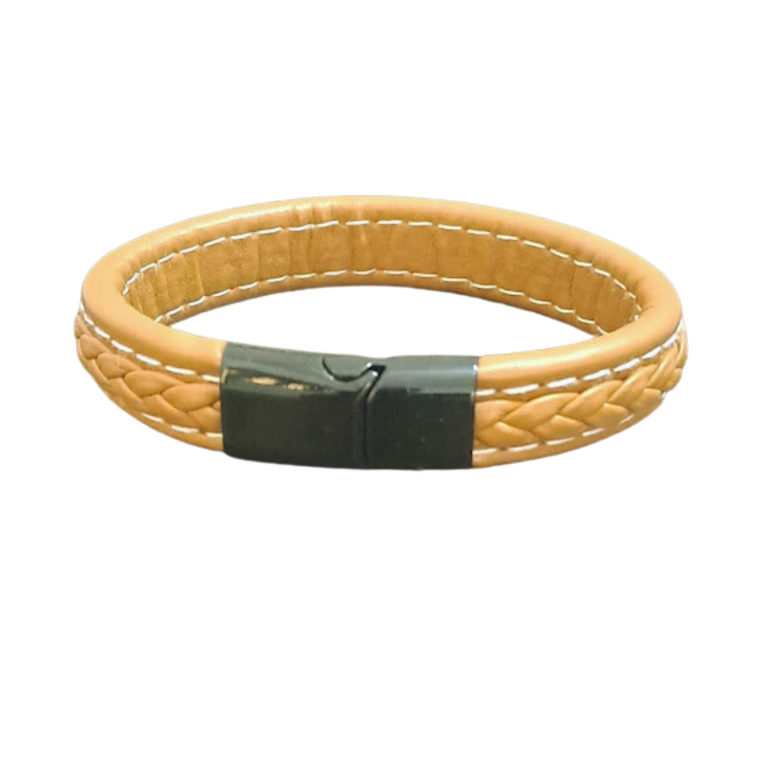 handwoven leather bracelet