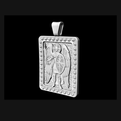 Knight Angel Silver Pendant for Men