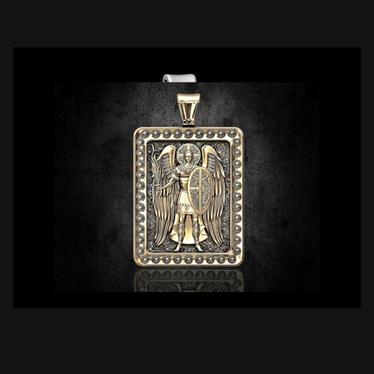 Knight Angel Silver Pendant for Men