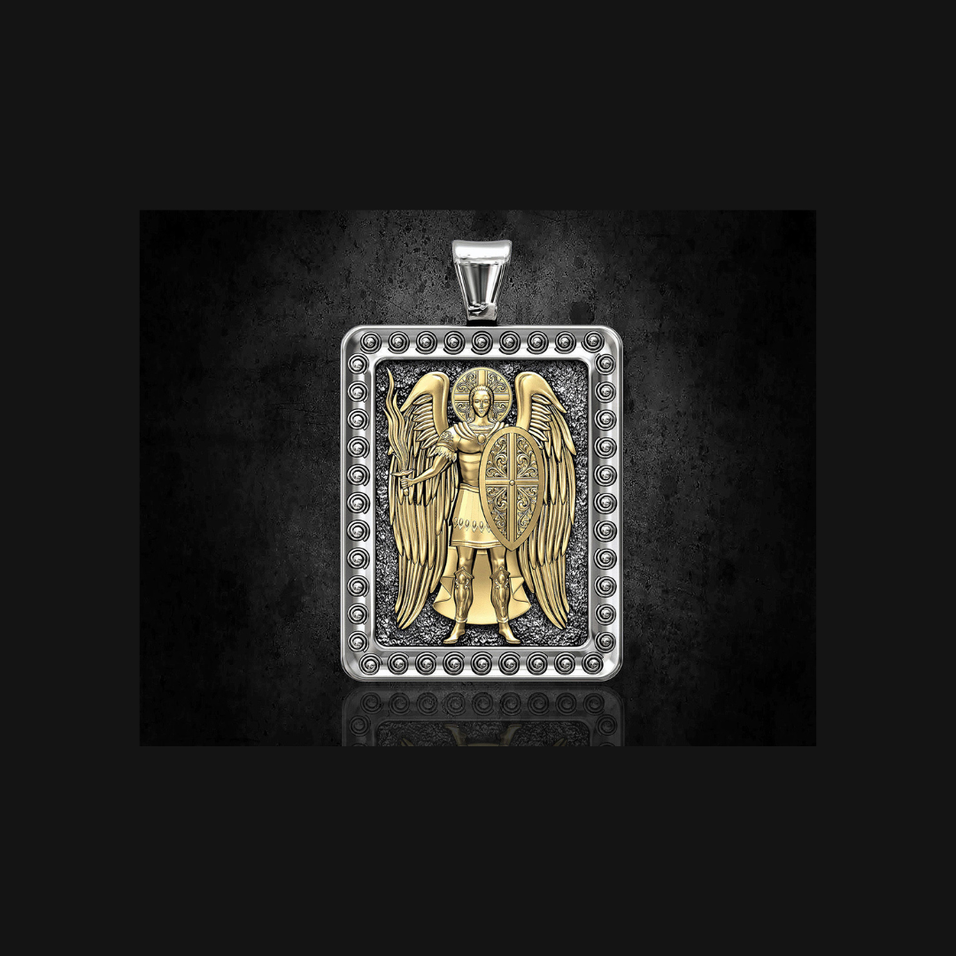 Knight Angel Silver Pendant for Men