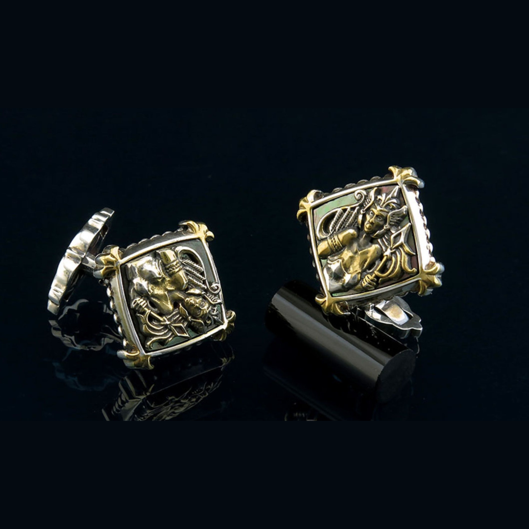 Virgo silver cuff links