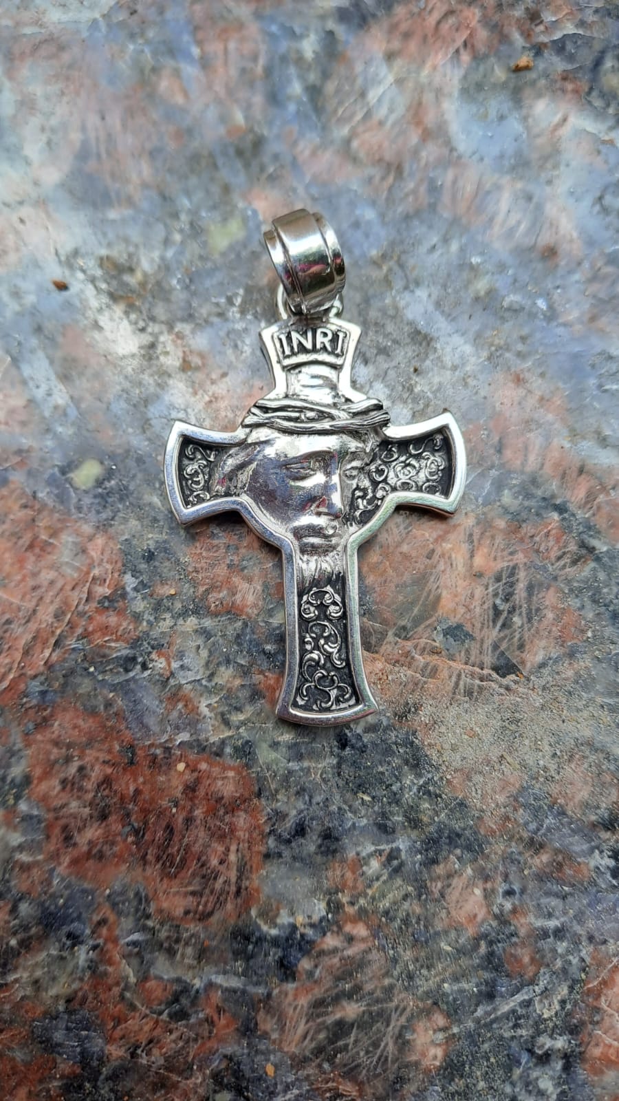 Abidan Silver Cossack Cross Pendant for Men