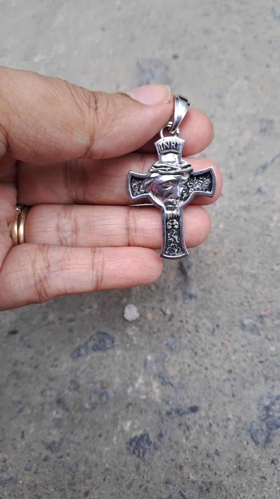 Abidan Silver Cossack Cross Pendant for Men