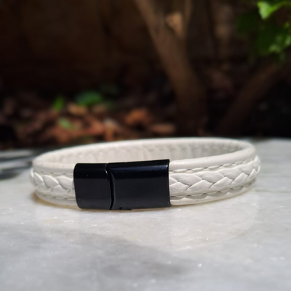 handwoven leather bracelet