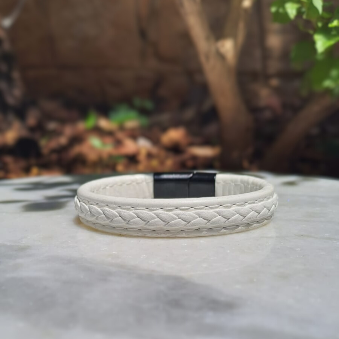 handwoven leather bracelet