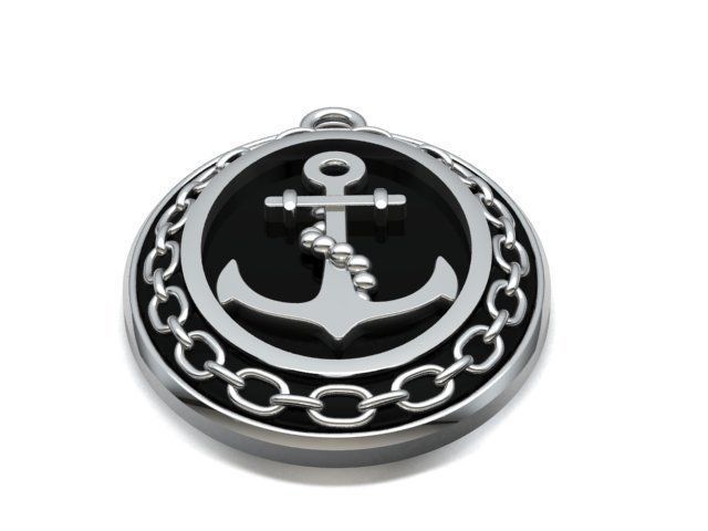 Anchor Silver Pendant for men by surihn.com