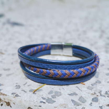 Hermes Leather Bracelet (Mixed color with White clasp)